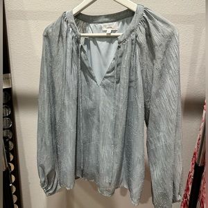Vici Blue textured blouse